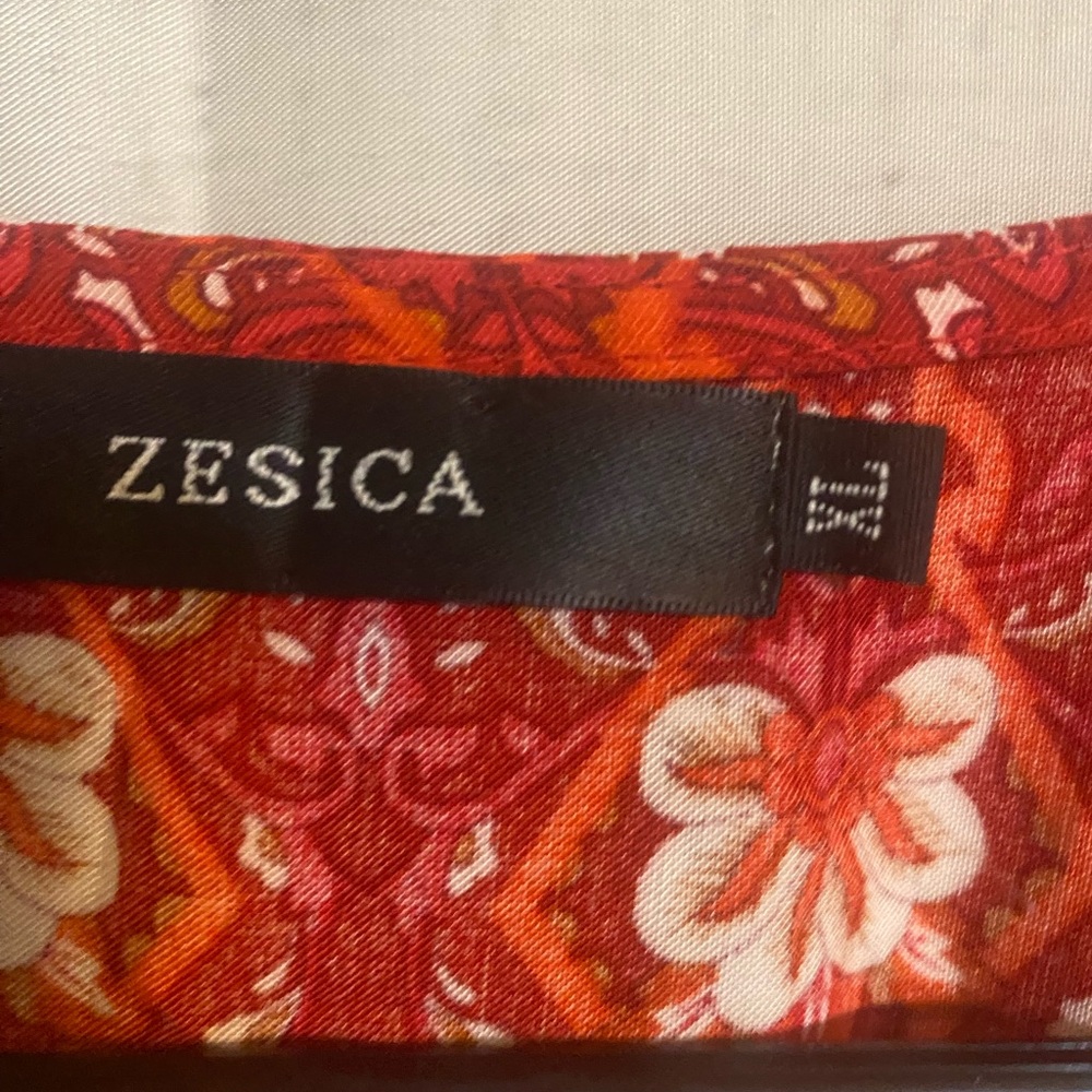 Zessica- Red Floral Wrap Dress size XL - Picture 4 of 4